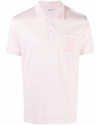 Мужская розовая футболка-поло от Alexander McQueen
