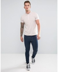 Мужская розовая футболка-поло от French Connection