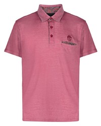 Мужская розовая футболка-поло от Billionaire