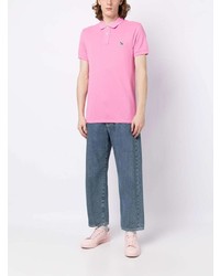 Мужская розовая футболка-поло от PS Paul Smith