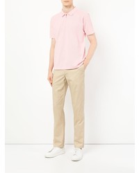 Мужская розовая футболка-поло от D'urban