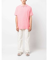 Мужская розовая футболка-поло от Versace
