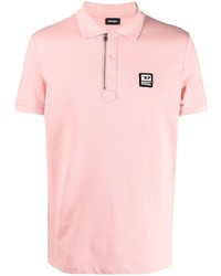 Мужская розовая футболка-поло от Diesel