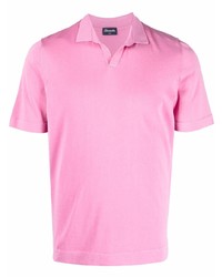 Мужская розовая футболка-поло от Drumohr