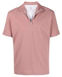 Мужская розовая футболка-поло от Eleventy