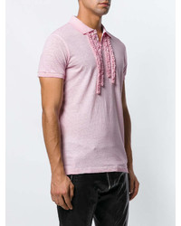 Мужская розовая футболка-поло от DSQUARED2