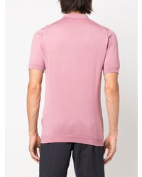 Мужская розовая футболка-поло от John Smedley