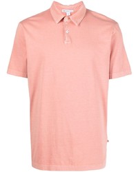 Мужская розовая футболка-поло от James Perse