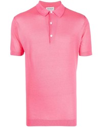 Мужская розовая футболка-поло от John Smedley