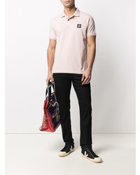Мужская розовая футболка-поло от Stone Island
