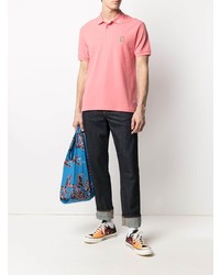 Мужская розовая футболка-поло от Moschino