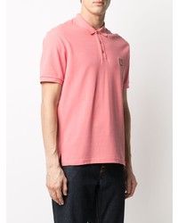 Мужская розовая футболка-поло от Moschino