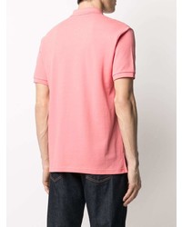 Мужская розовая футболка-поло от Moschino