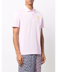 Мужская розовая футболка-поло от Versace