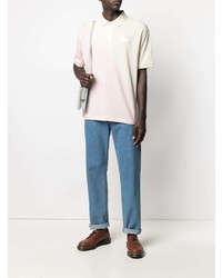 Мужская розовая футболка-поло от lacoste live