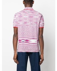 Мужская розовая футболка-поло от Missoni