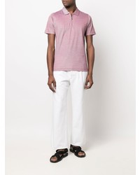 Мужская розовая футболка-поло от Canali