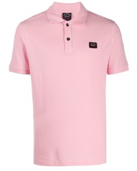 Мужская розовая футболка-поло от Paul & Shark