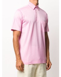 Мужская розовая футболка-поло от Brioni