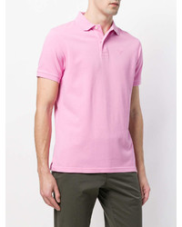 Мужская розовая футболка-поло от Barbour