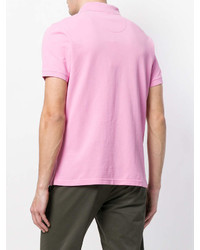 Мужская розовая футболка-поло от Barbour