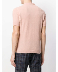 Мужская розовая футболка-поло от Roberto Collina