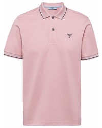 Мужская розовая футболка-поло от Prada