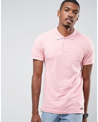 Мужская розовая футболка-поло от Pull&Bear