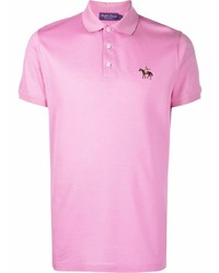 Мужская розовая футболка-поло от Ralph Lauren Purple Label