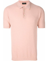 Мужская розовая футболка-поло от Roberto Collina