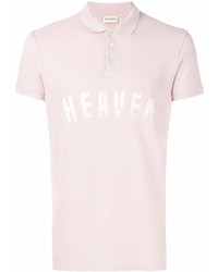 Мужская розовая футболка-поло от Saint Laurent