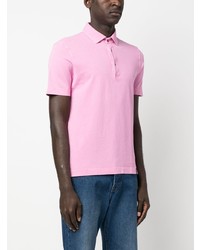 Мужская розовая футболка-поло от Drumohr