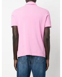 Мужская розовая футболка-поло от Drumohr