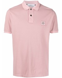 Мужская розовая футболка-поло от Stone Island