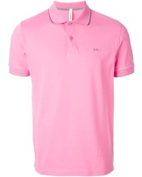 Мужская розовая футболка-поло от Sun 68