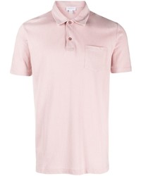 Мужская розовая футболка-поло от Sunspel