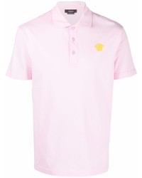 Мужская розовая футболка-поло от Versace