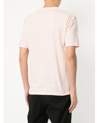 Мужская розовая футболка с v-образным вырезом с принтом от Loveless