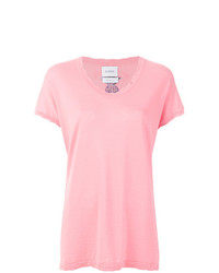 Женская розовая футболка с v-образным вырезом от Barrie