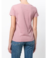 Женская розовая футболка с v-образным вырезом от Officine Generale
