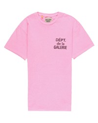 Мужская розовая футболка с длинным рукавом с принтом от GALLERY DEPT.