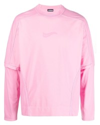 Мужская розовая футболка с длинным рукавом от Jacquemus