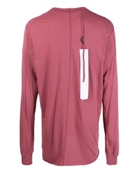 Мужская розовая футболка с длинным рукавом от 11 By Boris Bidjan Saberi