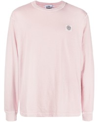 Мужская розовая футболка с длинным рукавом от Stone Island