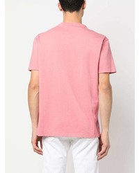 Мужская розовая футболка с круглым вырезом с вышивкой от Polo Ralph Lauren