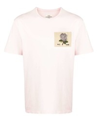 Мужская розовая футболка с круглым вырезом с вышивкой от Kent & Curwen