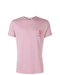 Мужская розовая футболка с круглым вырезом с вышивкой от Vivienne Westwood