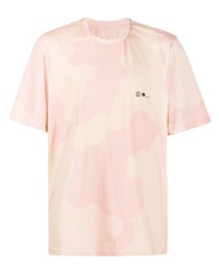 Мужская розовая футболка с круглым вырезом с камуфляжным принтом от Oamc