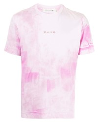 Мужская розовая футболка с круглым вырезом с принтом тай-дай от 1017 Alyx 9Sm