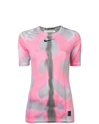Женская розовая футболка с круглым вырезом с принтом тай-дай от 1017 Alyx 9Sm